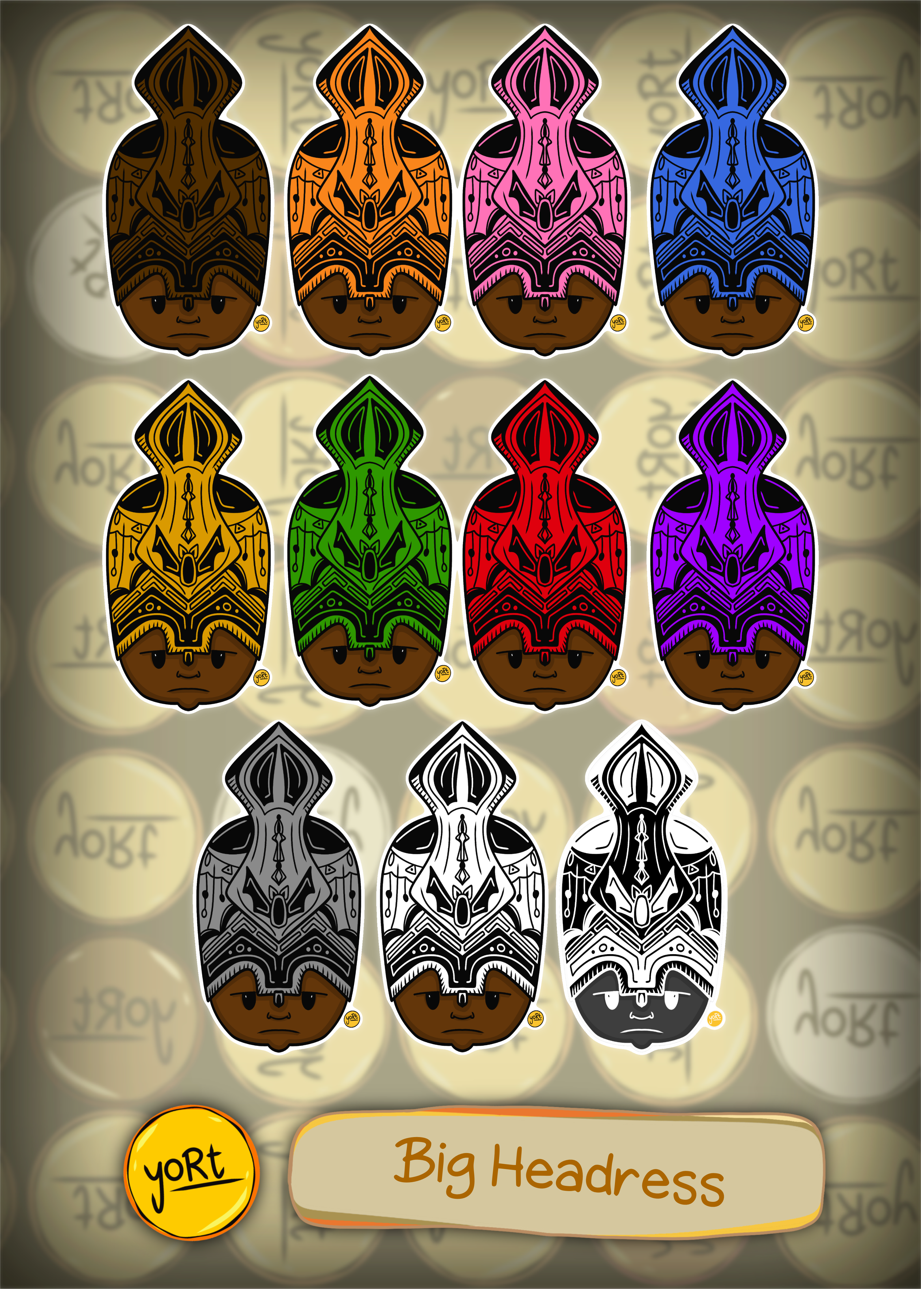 Big Headress | Sticker Sheet