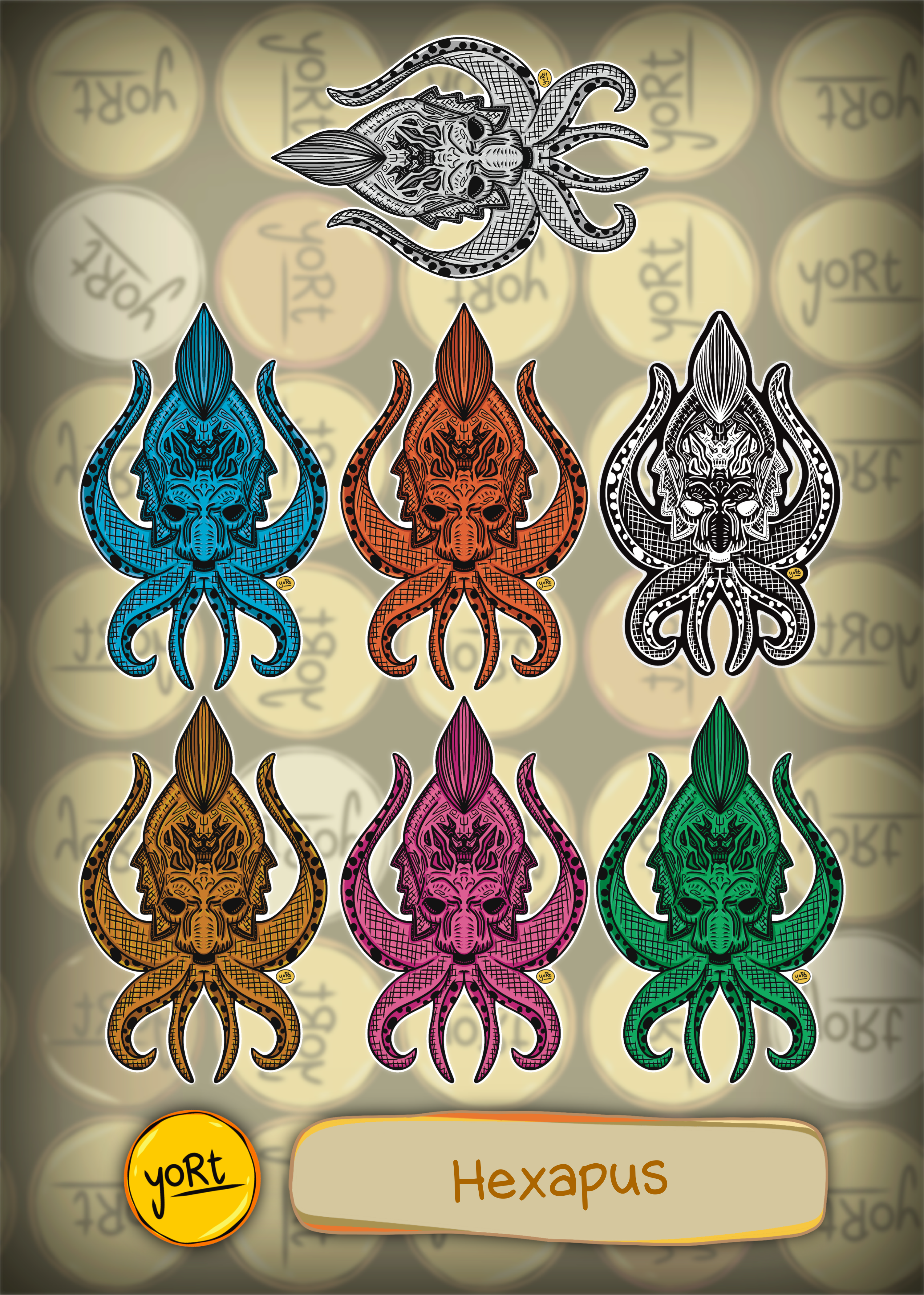 Hexapus | Sticker Sheet