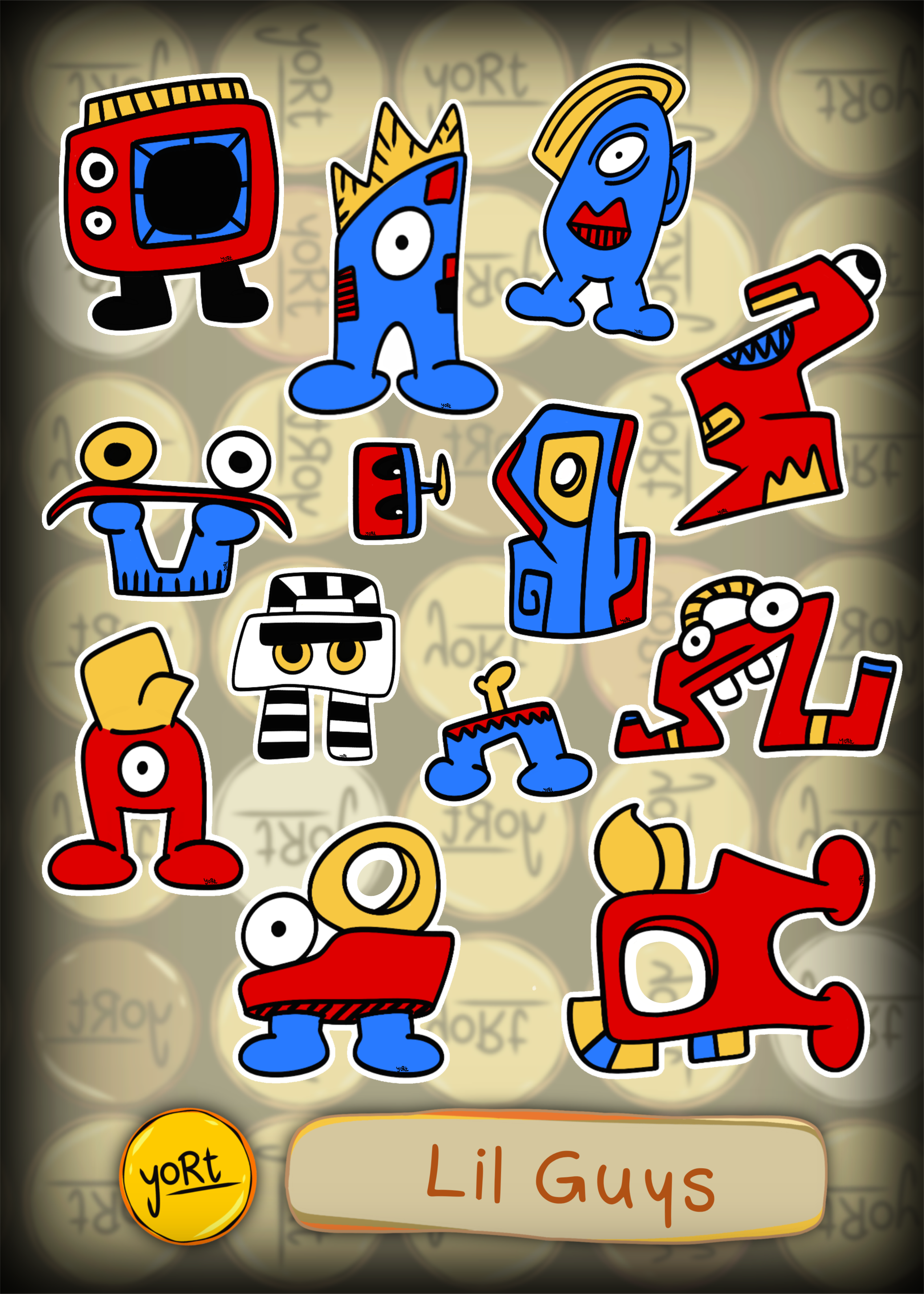yoRt's Lil Guys! #1 | Sticker Sheet